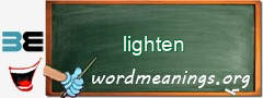 WordMeaning blackboard for lighten